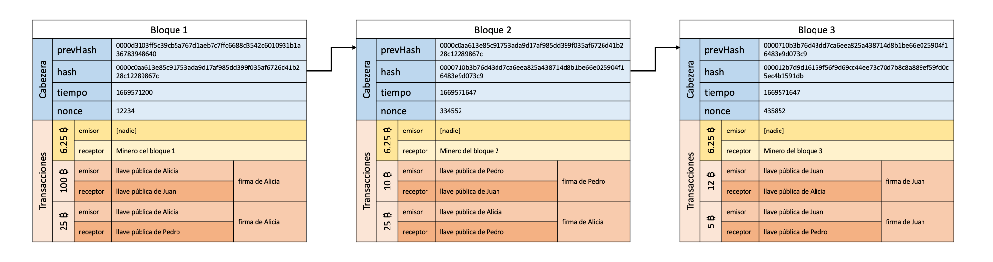 Bitcoin blockchain diagram